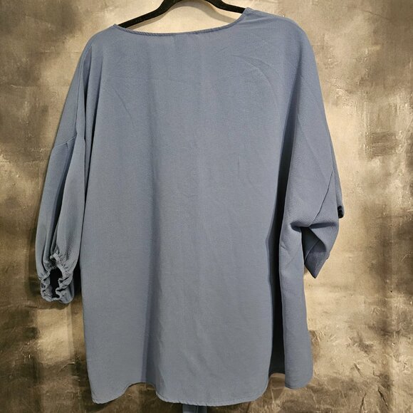 M.Fasis Women's Blue Blouse Size 3X - Picture 2 of 4
